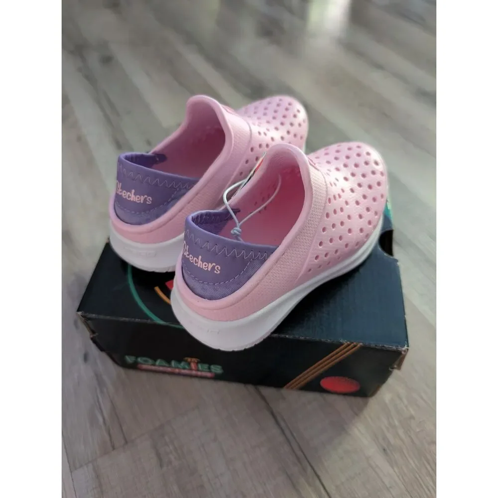 NEW Sketchers Foamies Epic Flex in Pink Purple Water Play Shoes, Size 7C